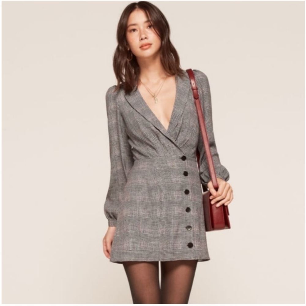 Reformation Woodbury Plaid Dress Sz 4